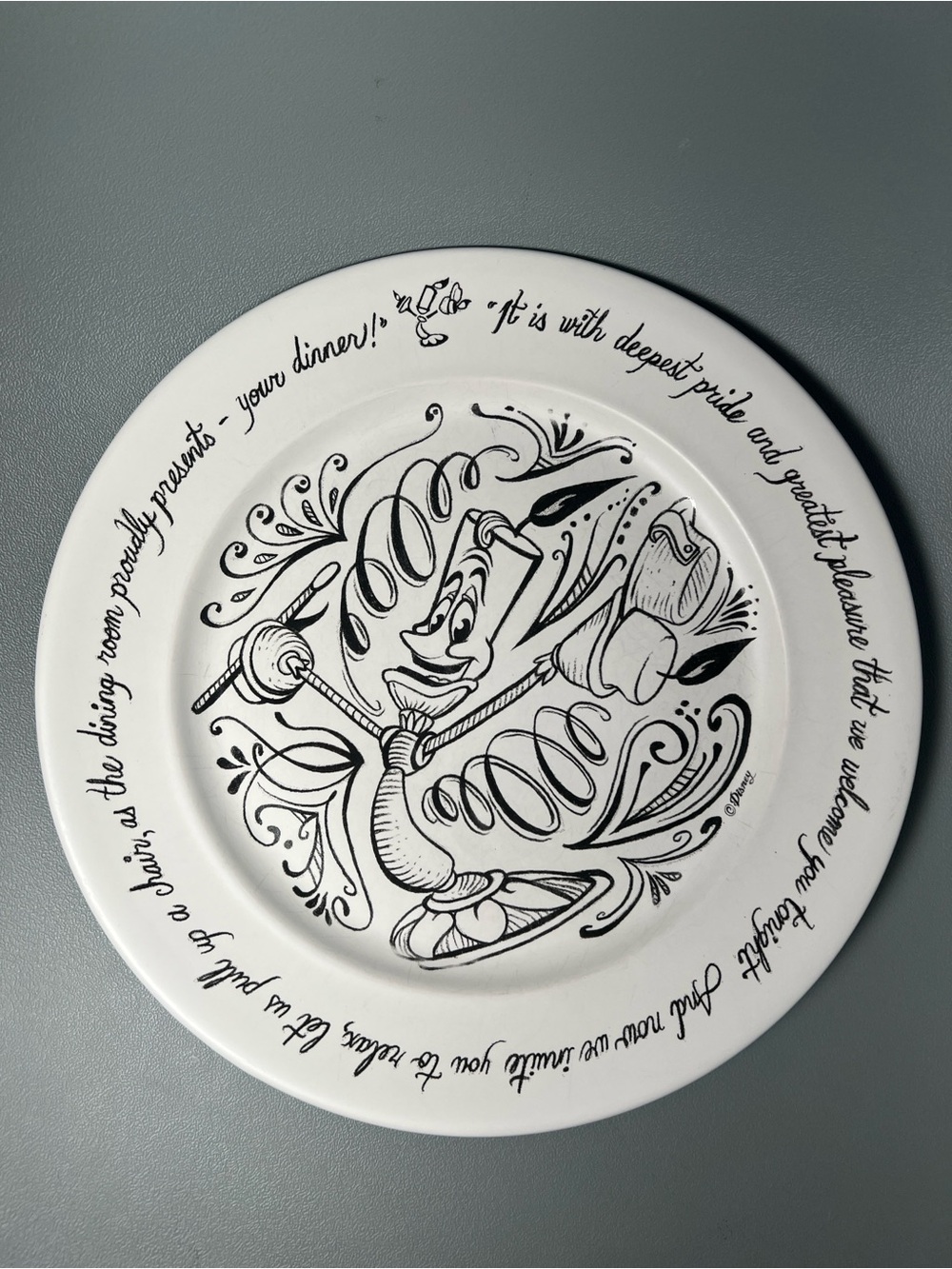 Disney Parks Be Our Guest Dinner Plate